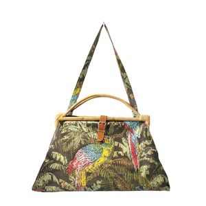 VINTAGE - CANVAS BOTANICAL PRINT BAG